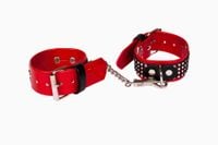 Kajdanki Damskie Czerwone Bondage Dominacja Bdsm