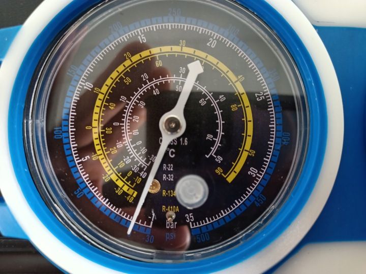 Zestaw manometrów R32 R410 R134a walizka przewody zdjęcie 4