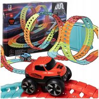 Tor Wyścigowy Samochodowy Tory Wyścigowe Zestaw + Autko 4,8m Elastyczny XL