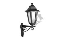 KINKIET  G01 ZAWIJAS W GÓRĘ Z KLOSZEM ALUMINIOWYM ŻELIWNA LAMPA OGRODOWA RETRO ELEGANCKA DO OGRODU ZEWNĘTRZNA