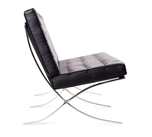 Sofa barcelon prestige plus czarna - skóra, chrom na Arena.pl