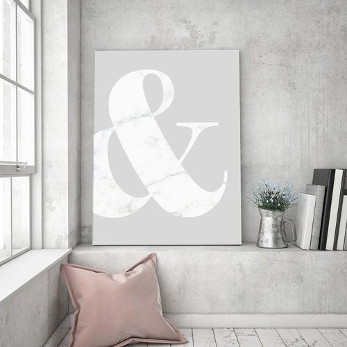 Obraz na płótnie – Canvas, symbol na szarym tle 40x60 na Arena.pl