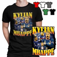 KOSZULKA T-SHIRT MĘSKI WZORY - Kylian Mbappé PIŁKARZ PIŁKA - M