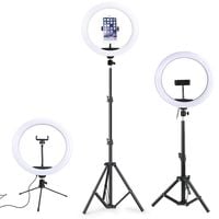 Lampa Pierścieniowa Do Selfie Rgb + 2X Statyw