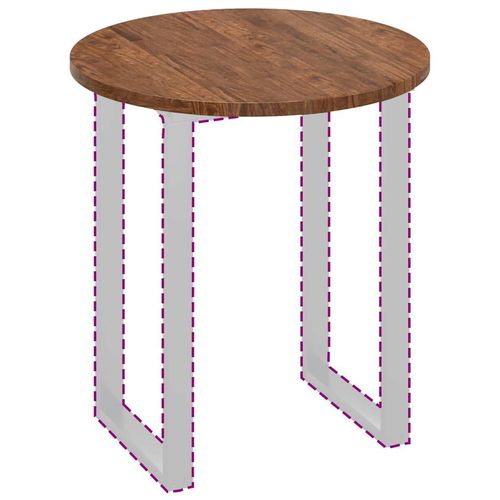 Blat stołu ciemnobrązowy Ø 70 x 2.5 cm Solidne drewno dębowe na Arena.pl