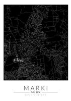 Marki mapa czarna - plakat 42x59,4 cm