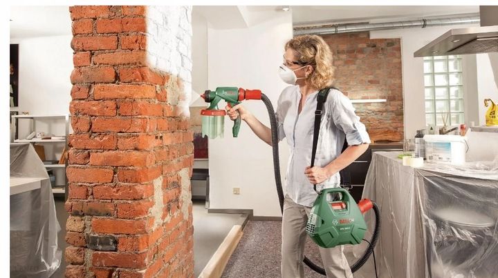 Pistolet malarski natryskowy Bosch 650W SYSTEM DO MALOWANIA do ścian drewna zdjęcie 6