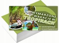 Wizytówki firmowe 200 szt WIELE RÓŻNYCH WZORÓW do wyboru BIURO PODRÓŻY