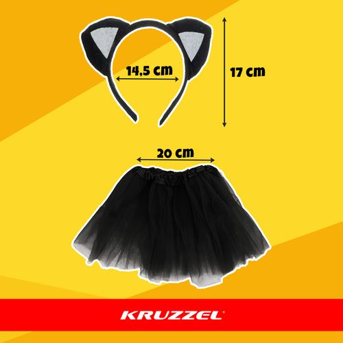 Strój Kotka - Czarny 4El. Kruzzel 26518 zdjęcie 2