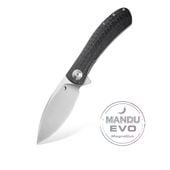 Nóż Składany Trollsky Knives Mandu EVO Satin MagnaCut Black CarbonTex G10