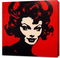 Obraz 70x70cm Czerwona Diablica