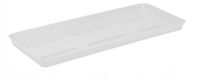 Podstawka plastikowa prostokątna 36x14cm pod doniczkę balkonową 40 cm biała