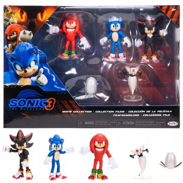 ZESTAW FIGUREK SONIC 3 THE HEDGEHOG 5 ELEMENTÓW SHADOW KNUCKLES zdjęcie 8