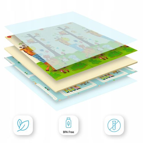 OGROMNA DWUSTRONNA MATA EDUKACYJNA DLA DZIECI SKŁADANA 180x200 GRUBOŚĆ 1CM na Arena.pl