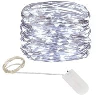 LAMPKI CHOINKOWE Na DRUCIKU 20 LED MIKRO GIRLANDA ZIMNY BIAŁY + baterie