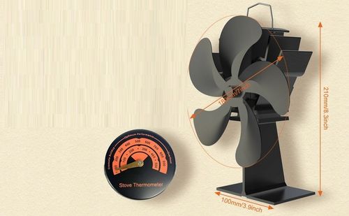 WENTYLATOR KOMINKOWY DO PIECA 5 ŁOPATEK CICHY WIATRAK 40DB ZASILANY na Arena.pl