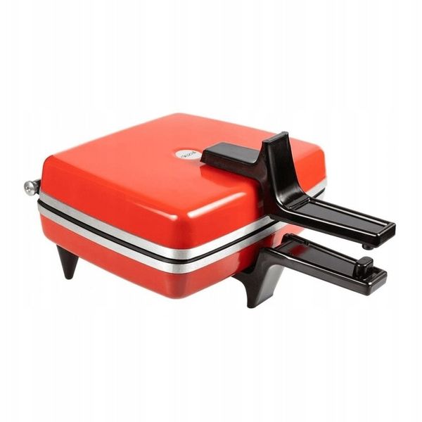 Gofrownica Dezal 301.4R 1300 W Czerwony + Drewniany widelec zdjęcie 1