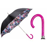 Luksusowy Parasol Pasotti Pop Cool Graffiti Różowa Rączka Handmade Włochy