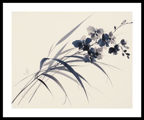 Plakat 50x40cm Orchidea w Sepii na Arena.pl