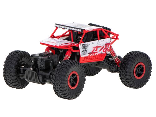 Samochód Zdalnie Sterowany na Pilota RC Rock Crawler 2,4Ghz 1:18 Czerwony na Arena.pl