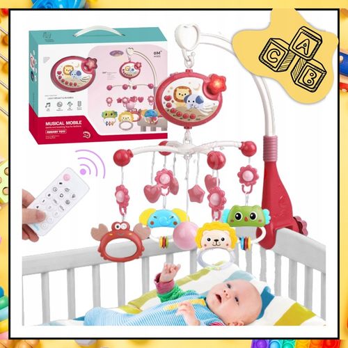 KARUZELKA DO ŁÓŻECZKA POZYTYWKA PROJEKTOR REGULACJA GŁOŚNOŚCI + PILOT na Arena.pl