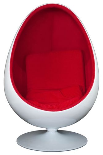 Fotel Ovalia Chair biało czerwony D2 na Arena.pl