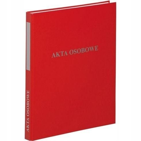 Segregator A4/2/2 Akta Osobowe Czerwone 0185 zdjęcie 1