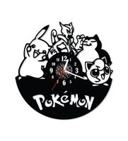 Zegar ścienny z płyty winylowej Pokemony 38.13