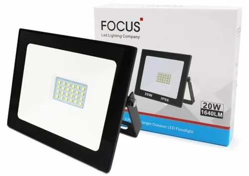 Halogen LED 20W lampa naświetlacz zewnętrzny zimny 6000K 1640LM reflektor na Arena.pl