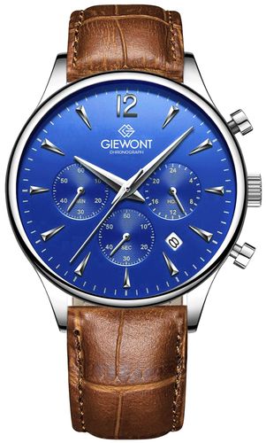 zegarek męski giewont chronograph sapphire brązowo niebieski gw6310-a5 na Arena.pl