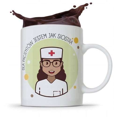 Kubek Prezent Dla Pielęgniarki Jestem Jak Siostra Z Nadrukiem Ze Zdjęciem na Arena.pl