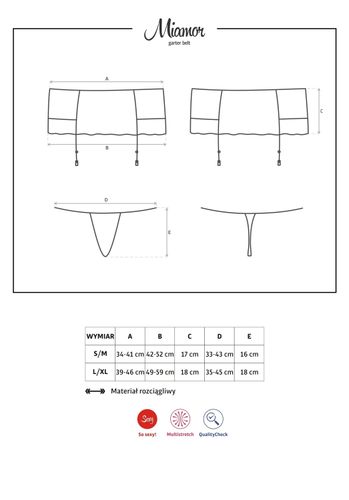 obsessive pas do pończoch ze stringami miamor s/m na Arena.pl