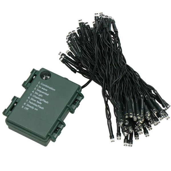 Lampki choinkowe 100 Led na baterie zimny biały z programatorem zdjęcie 5