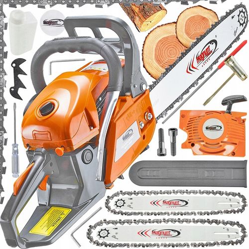 PIŁA SPALINOWA PILARKA ŁAŃCUCHOWA do DRZEWA 5.2KM 2x PROWADNICA ŁAŃCUCH na Arena.pl