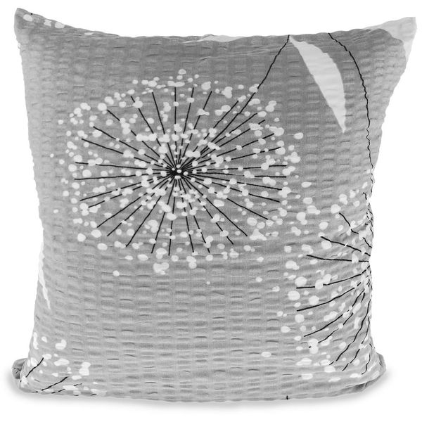 Poszewka z kory 40x40 wzór dmuchawce na szarości zdjęcie 1