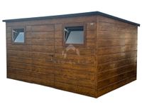 Schowek - Domek Ogrodowy 3,5x2m 2x Okno Drzwi Drewnopodobny Dach Spad NB107