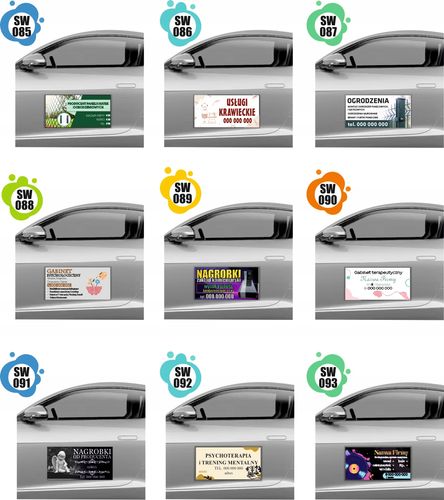 MAGNES NA SAMOCHÓD AUTO MAGNETYCZNA REKLAMA 60X30 USŁUGI BUDOWLANE ELEWACJE na Arena.pl