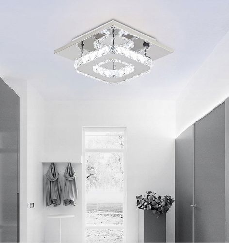 Lampa METEOR I kryształ LED panel plafon Kinkiet kwadrat12W Wobako 6000K na Arena.pl