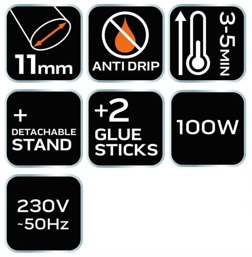 Pistolet klejowy 11 mm, 100W na Arena.pl