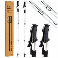 KIJE TREKKINGOWE DO NORDIC WALKING LINE SPORT REGULOWANE LEKKIE SREBRNE