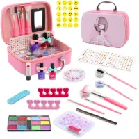 ZESTAW DO MAKIJAŻU PAZNOKCI KOSMETYKI W WALIZCE KUFEREK DZIECI DZIEWCZYNKI