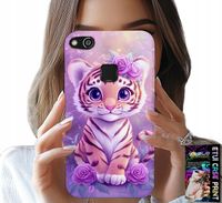 ETUI DO HUAWEI P9 LITE 2016 - SŁODKI TYGRYSEK NA RÓŻOWYM TLE + FOLIA