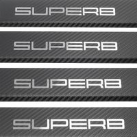 Listwa progowa SKODA SUPERB MK3 Stal nierdzewna 304 carbon 4szt