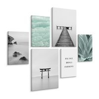 Obrazy Do Sypialni Salonu OCEAN Pomost Pejzaż Morze 90cm x 80cm