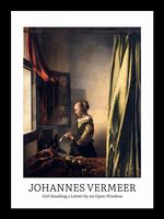Plakat 13x18cm Design Girl Reading, Vermeer Vintage do Salonu