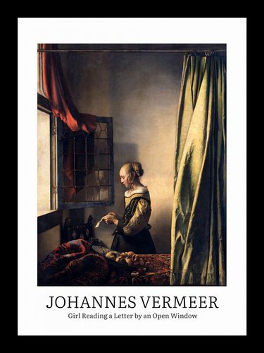 Plakat 13x18cm Design Girl Reading, Vermeer Vintage do Salonu na Arena.pl