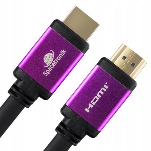 Kabel UHS HDMI 2.1 8K 48 Gbit/s Spacetronik 1,5m CERTYFIKOWANY czarny na Arena.pl