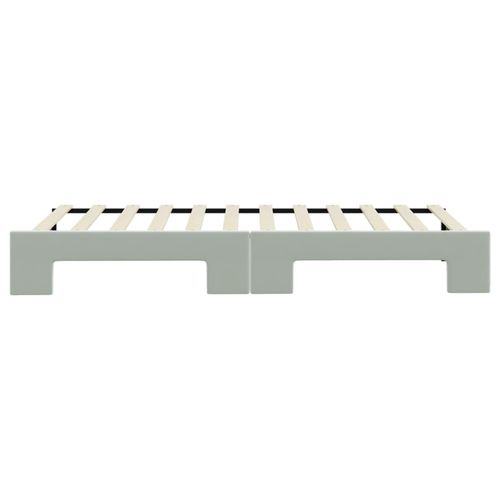 Sofa rozsuwana, jasnoszara, 90x200 cm, aksamit na Arena.pl