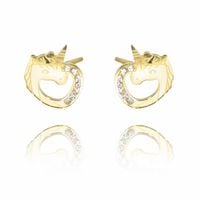 kolczyki ze stali szlachetnej pozłacanej kst3003