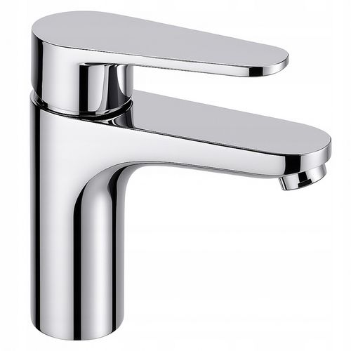 Bateria umywalkowa stojąca srebrna łazienkowa kran do umywalki chrom YOKA na Arena.pl